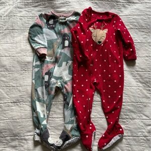 12 month carters fleece sleepers
